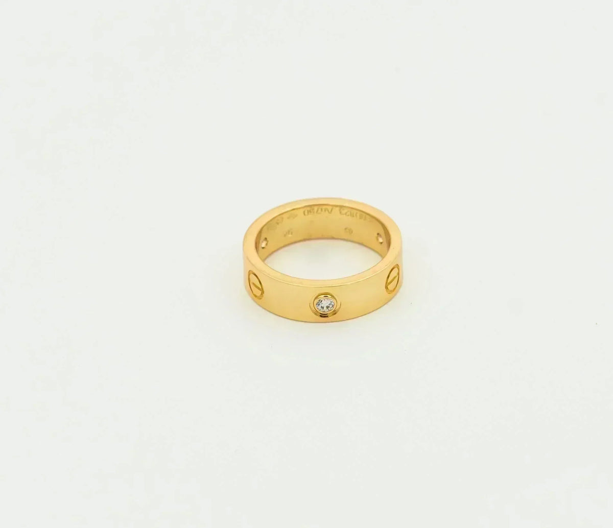 [⭐Novea]LOVE RING 5.5MM 3 DIAMONDS GOLD