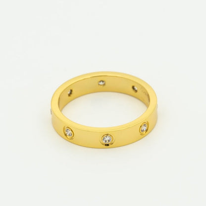 [⭐Novea]LOVE RING 3.6MM 8 DIAMONDS