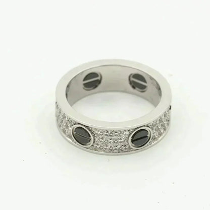 [⭐Novea]LOVE RING 5.5MM DIAMONDS PAVED CERAMIC