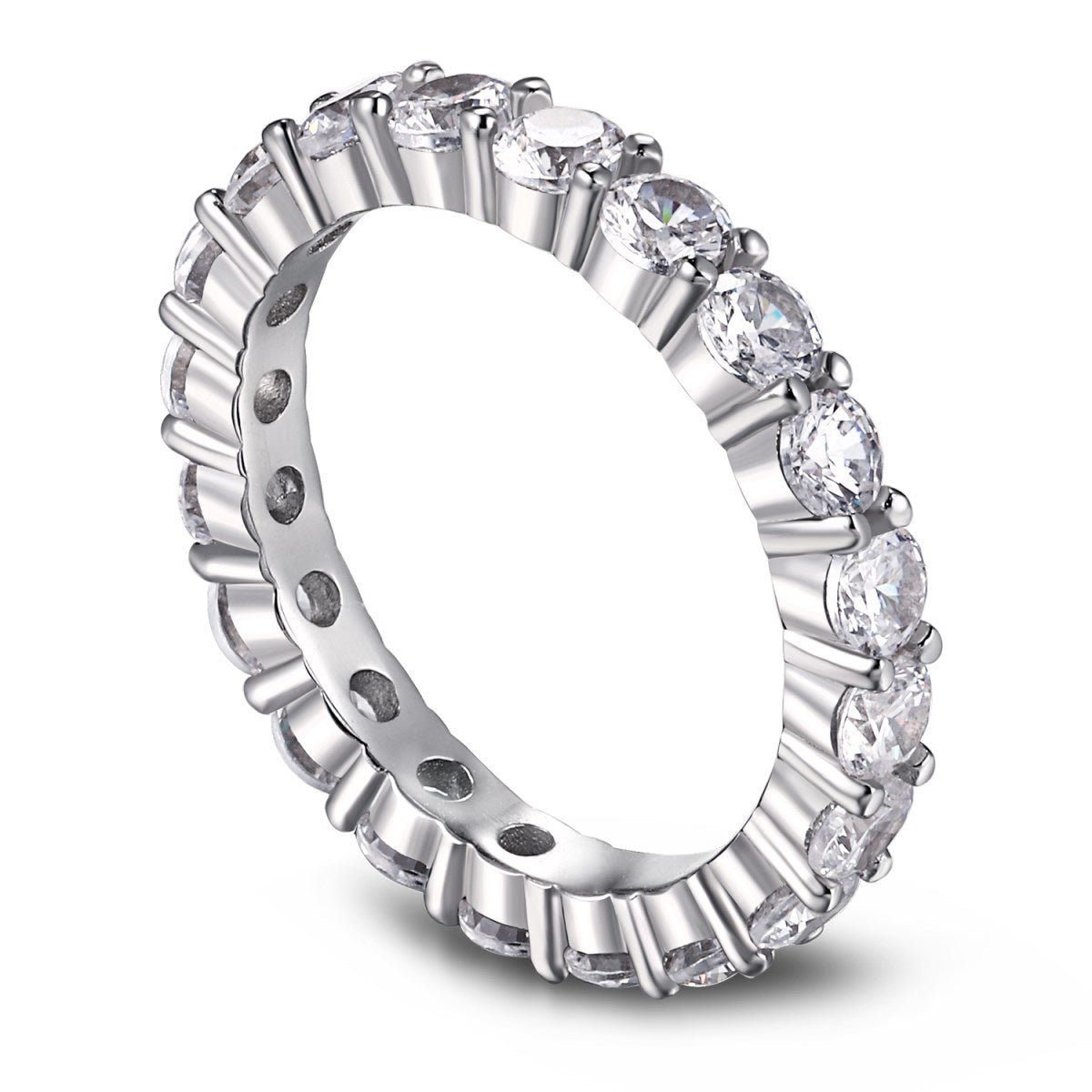 [Lucky Jewelry]Luckyling Round Cut Tennis Ring