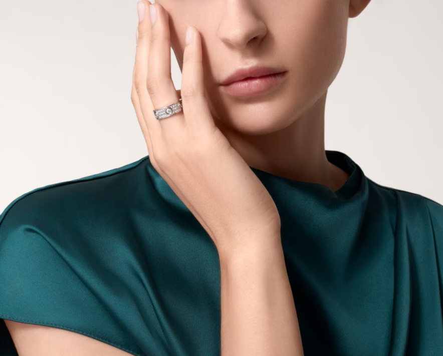 [⭐Novea]LOVE RING 6.5MM Full Diamond, 6 Major Diamonds Silver