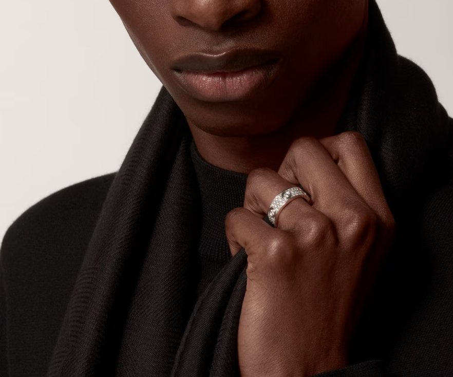 [⭐Novea]LOVE RING 6.5MM Full Diamond, 6 Major Diamonds Silver