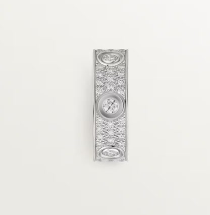 [⭐Novea]LOVE RING 6.5MM Full Diamond, 6 Major Diamonds Silver