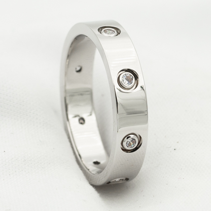 [⭐Novea]LOVE RING 3.6MM 8 DIAMONDS