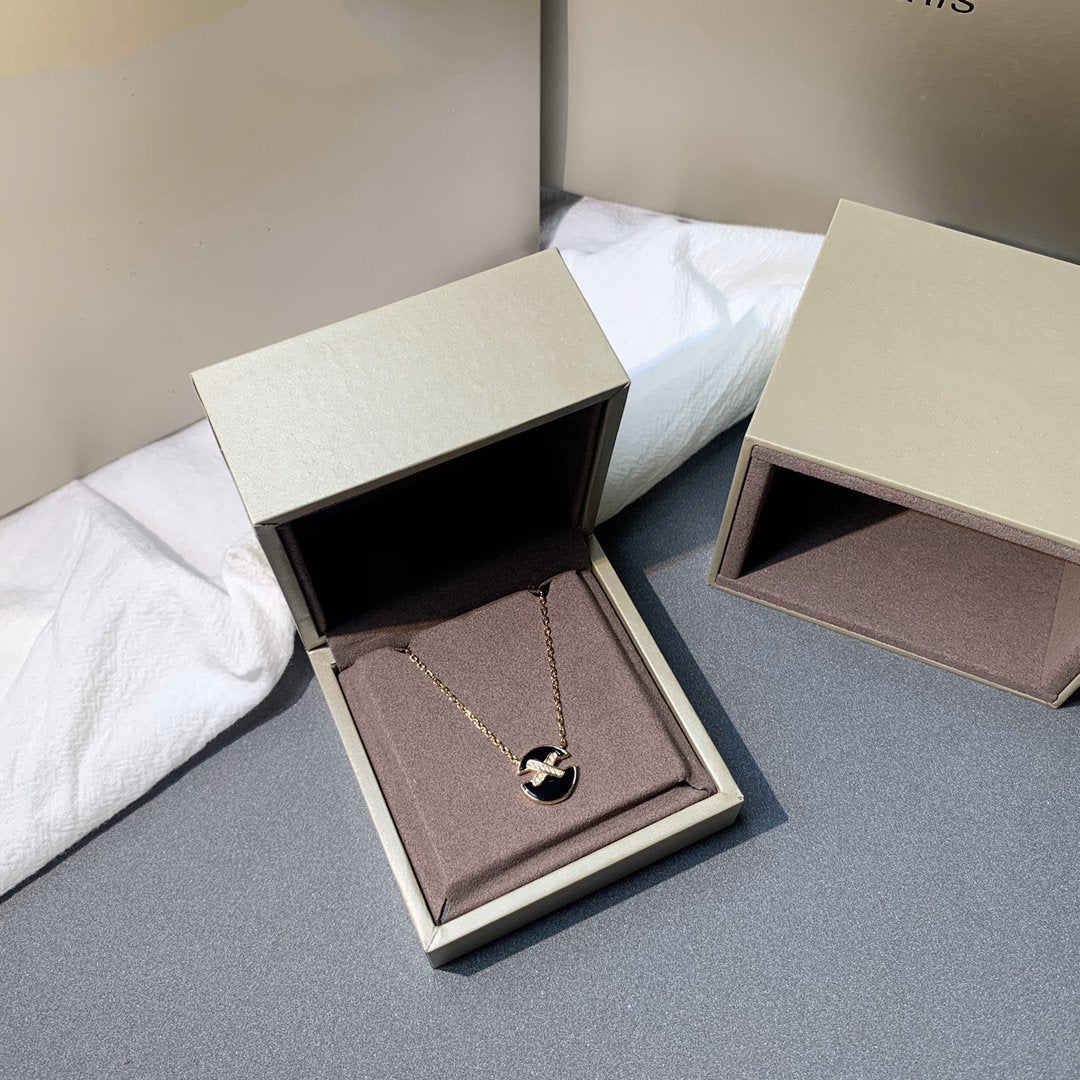[⭐Novea]JEUX DE PINK GOLD DIAMOND NECKLACE