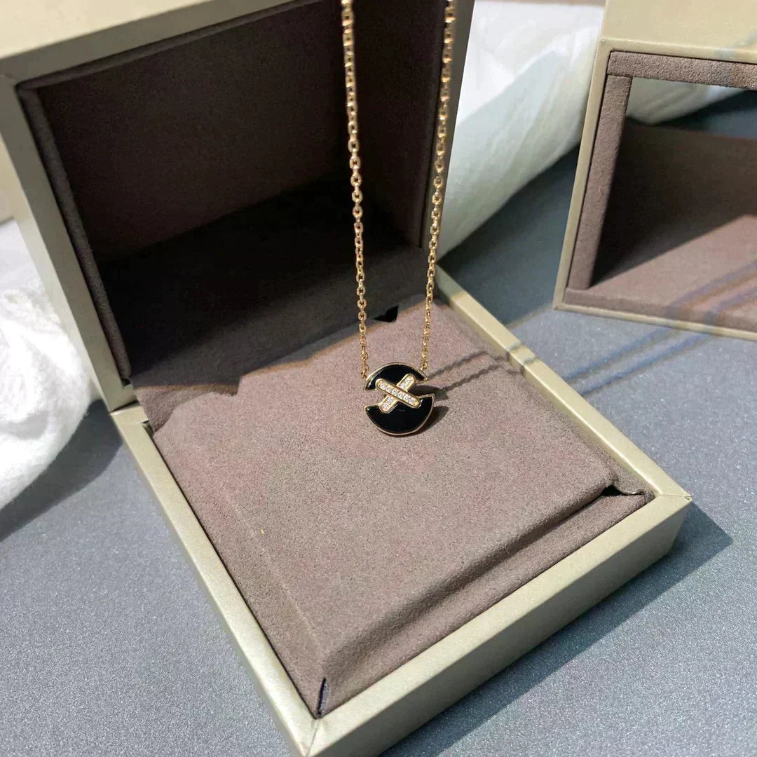 [⭐Novea]JEUX DE ROSE GOLD DIAMOND NECKLACE