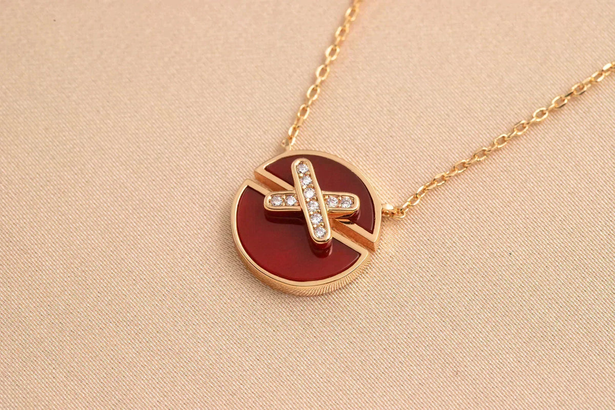 [⭐Novea]JEUX DE ROSE GOLD DIAMOND NECKLACE