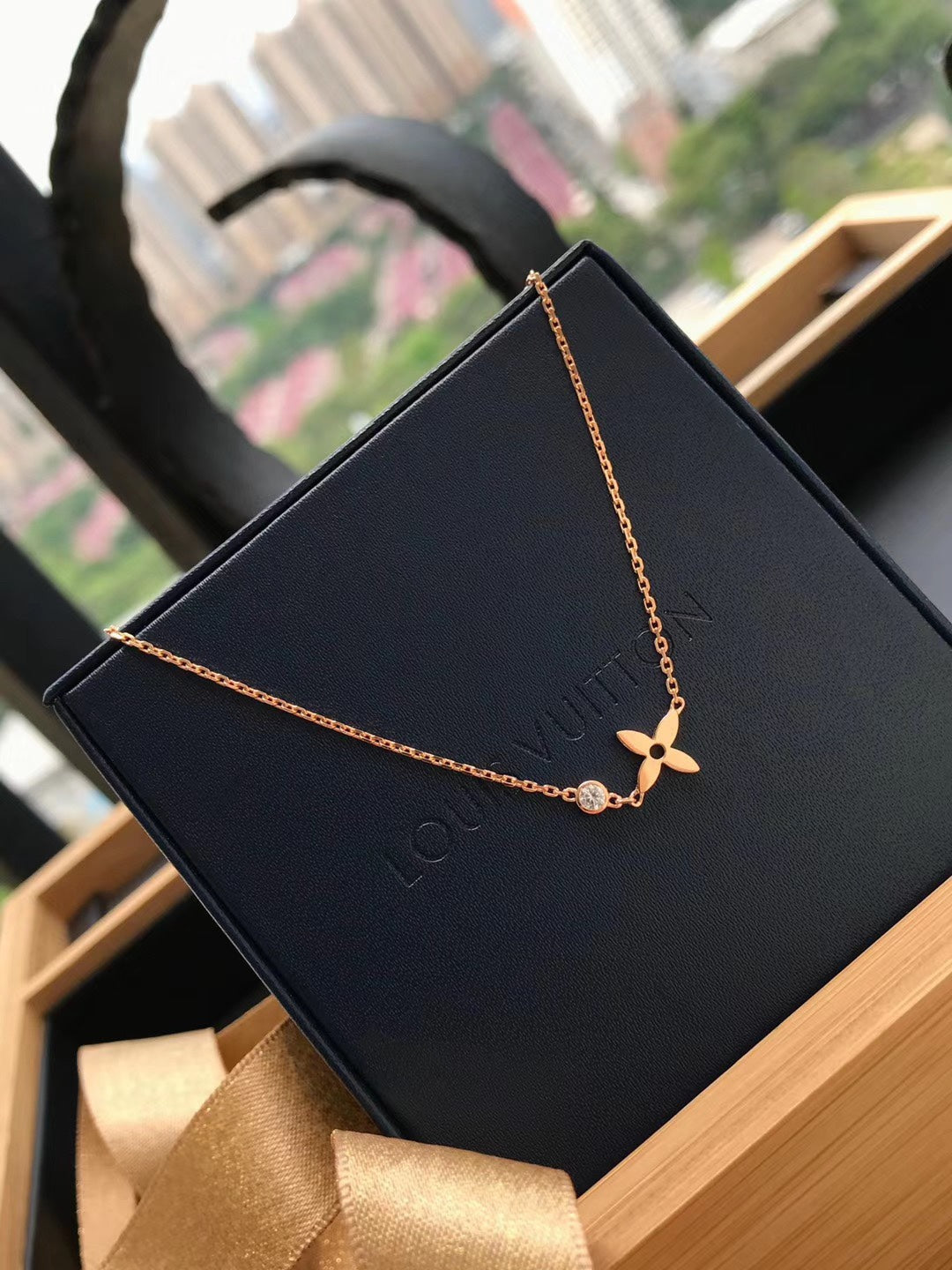 [⭐Novea]BLOSSOM PENDANT PINK GOLD AND DIAMOND