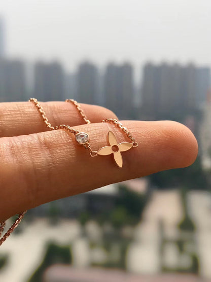 [⭐Novea]BLOSSOM PENDANT PINK GOLD AND DIAMOND