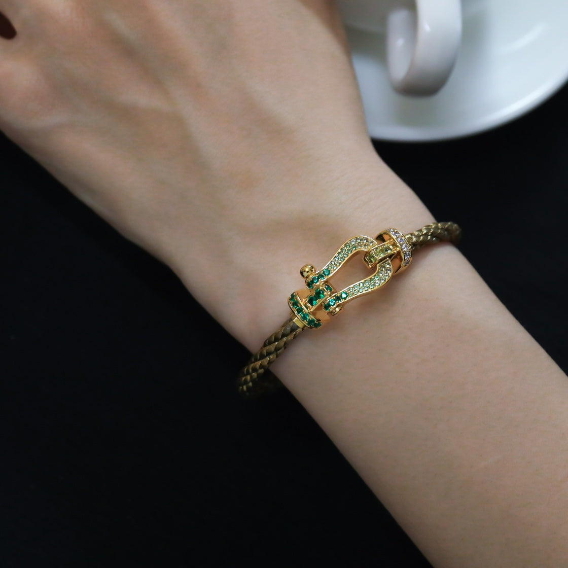 [⭐Novea]FORCE 10 GOLD GREEN DIAMOND PAVED
