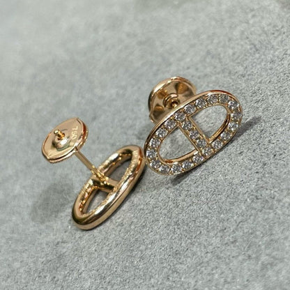 [⭐Novea]HM FULL DIAMOND PIG NOSE STUD EARRINGS