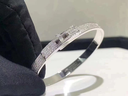 [⭐Novea]HM KELLY BRACELET IN SILVER AND FULL PAVE DIAMOND