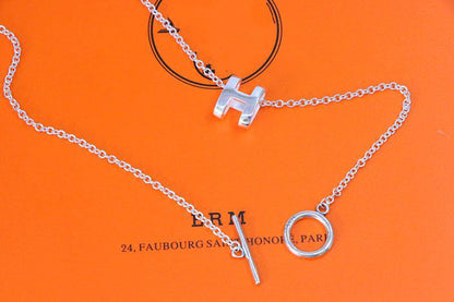 [⭐Novea]HM NECKLACE H LETTER OVAL SERIES