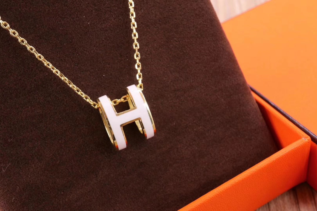 [⭐Novea]HM CLIC YELLOW ENAMEL GOLD NECKLACE