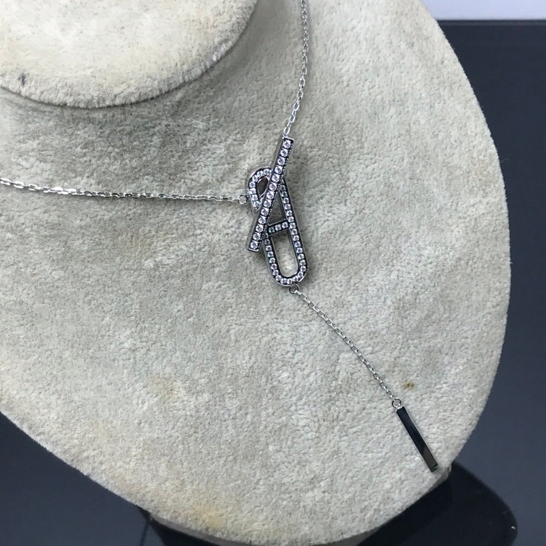 [⭐Novea]HM NECKLACE PLATINUM ROSE GOLD DIAMOND