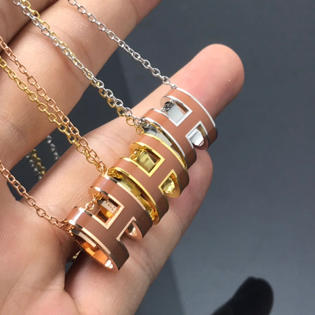 [⭐Novea]H NECKLACE BROWN