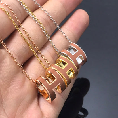[⭐Novea]H NECKLACE BROWN