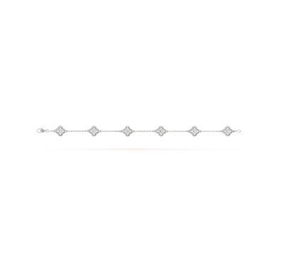 [⭐Novea]CLOVER 6 MOTIF SILVER DIAMOND BRACELET