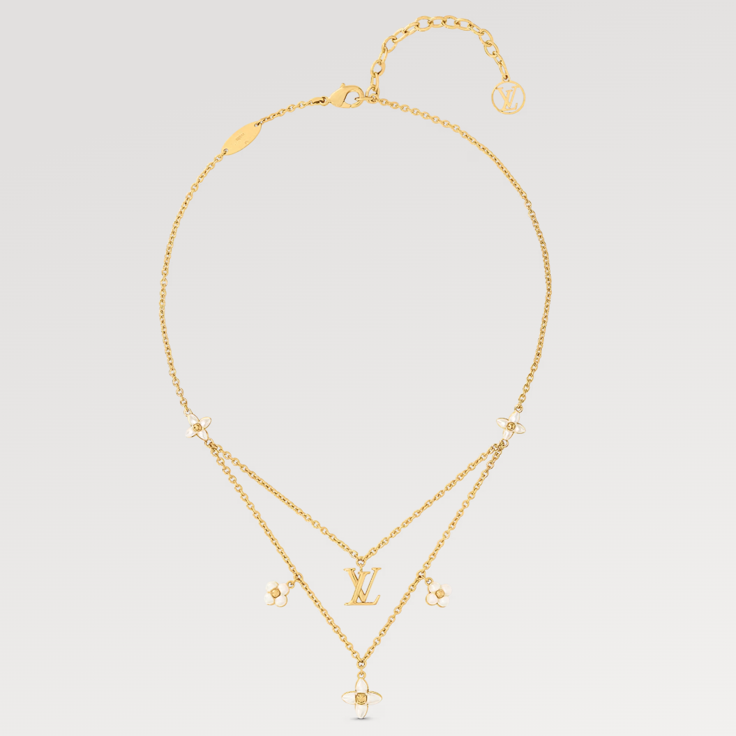 [⭐Novea]FLOWERGRAM GOLD MOP DOUBLE ROW NECKLACE
