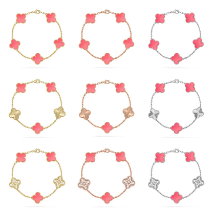 [⭐Novea] CLOVER 5 MOTIFS  PINK MOP BRACELET COLLECTION