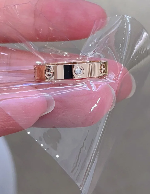[⭐Novea]LOVE RING 4MM 1 DIAMOND