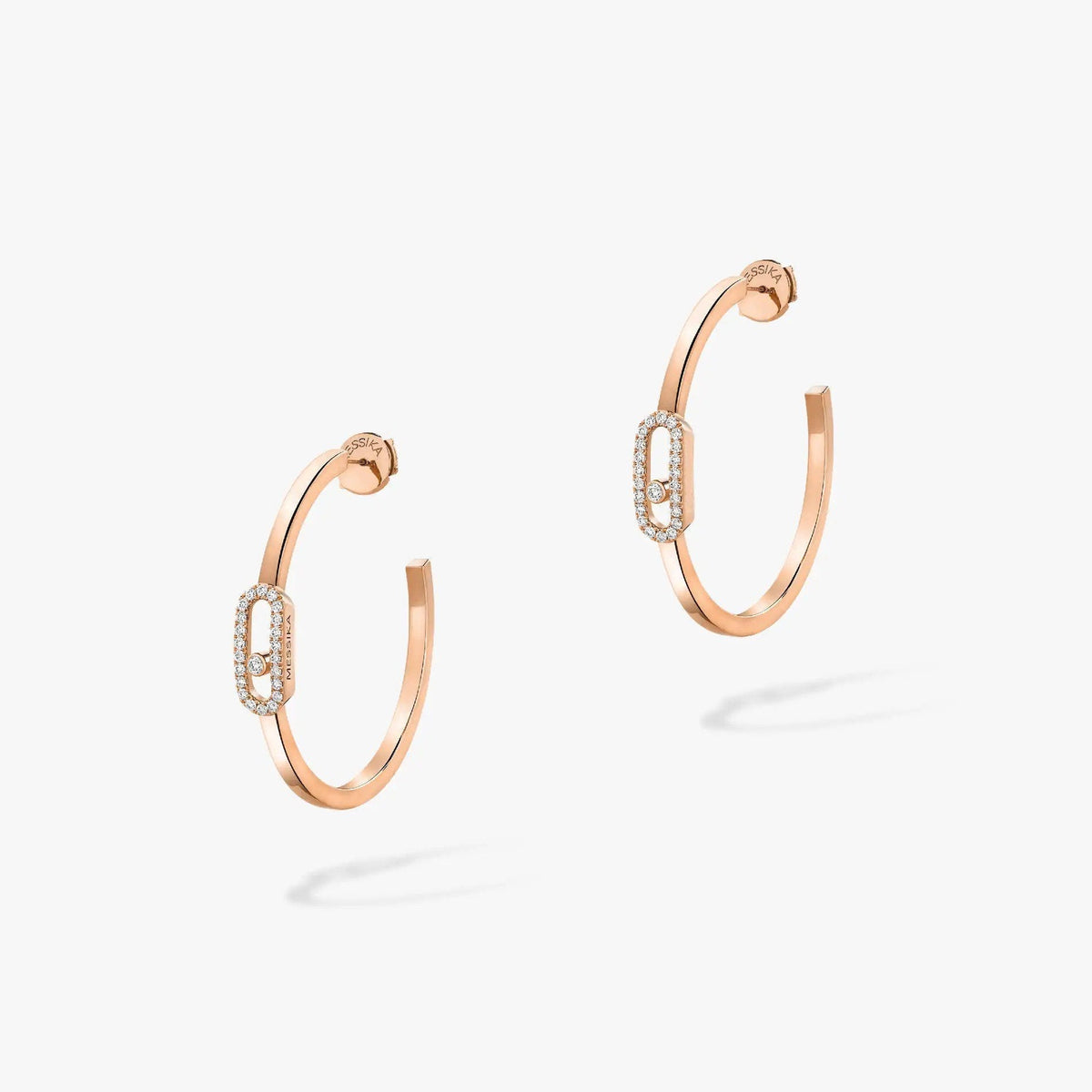 [⭐Novea]CREOLES MOVE UNO PM DIAMOND EARRINGS