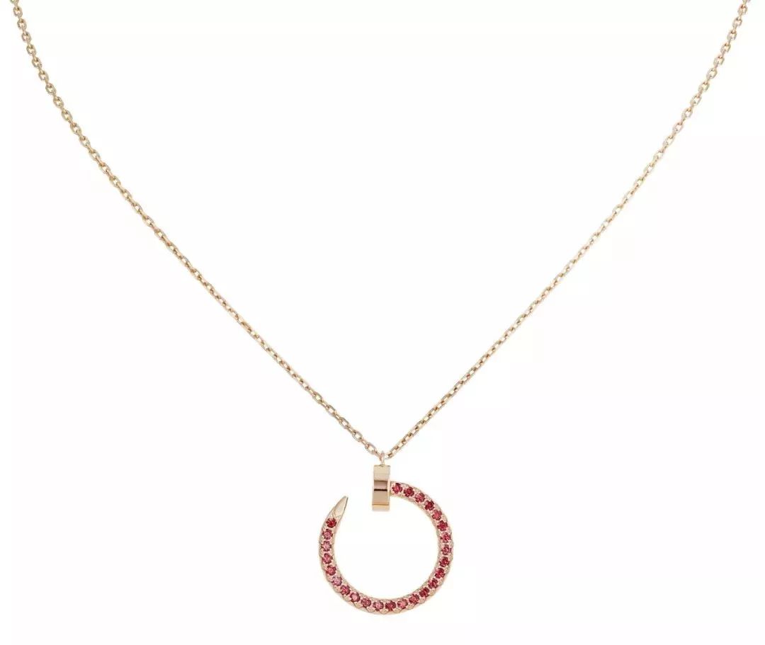 [⭐Novea]JUSTE NECKLACE GOLD RED DIAMONDS