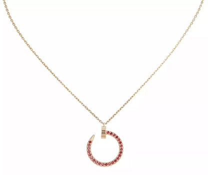 [⭐Novea]JUSTE NECKLACE GOLD RED DIAMONDS