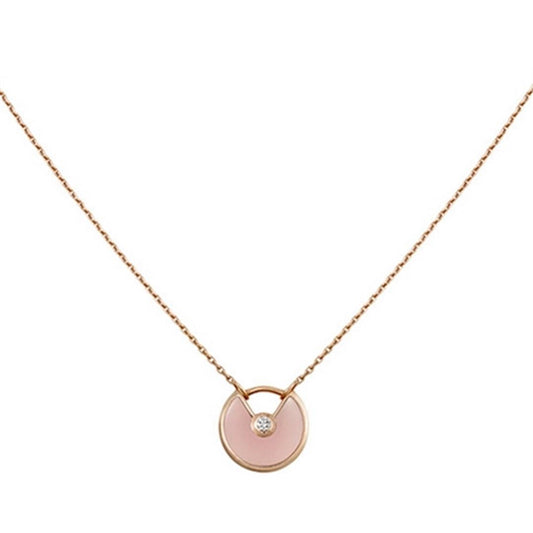 [⭐Novea]AMULETTE ROSE GOLD PINK MOP NECKLACE