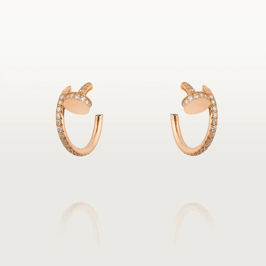 [⭐Novea]JUSTE EARRINGS 12.75MM PINK GOLD DIAMOND