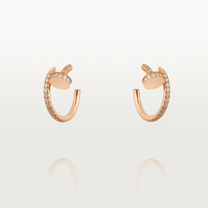 [⭐Novea]JUSTE EARRINGS 12.75MM PINK GOLD DIAMOND