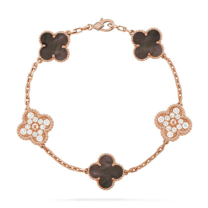 [⭐Novea] CLOVER 5 MOTIF GRAY MOP BRACELET COLLECTION