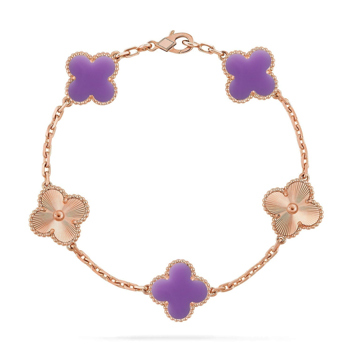 [⭐Novea]CLOVER 5 MOTIF LIGHT PURPLE BRACELET COLLECTION