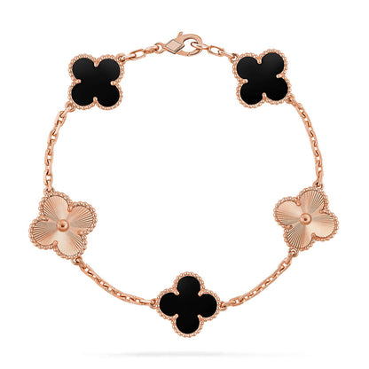 [⭐Novea] CLOVER 5 MOTIF ONYXS BRACELET COLLECTION