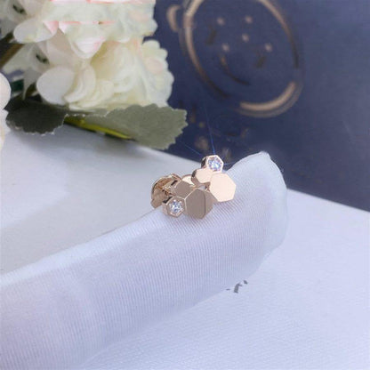 [⭐Novea]BEE LOVE PINK GOLD DIAMOND EARRINGS