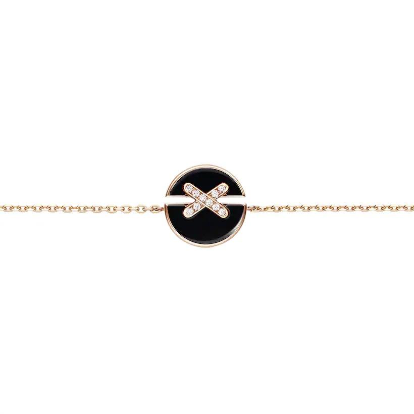 [⭐Novea]JEUX DE BRACELET ONYX PINK GOLD DIAMOND