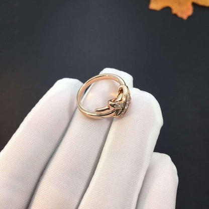 [⭐Novea]JEUX DE PINK GOLD DIAMOND RING