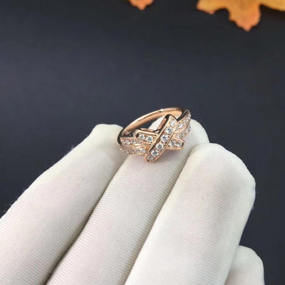 [⭐Novea]JEUX DE RING PINK GOLD DIAMOND