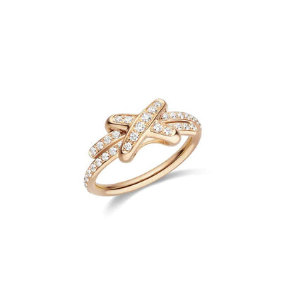 [⭐Novea]JEUX DE RING PINK GOLD DIAMOND