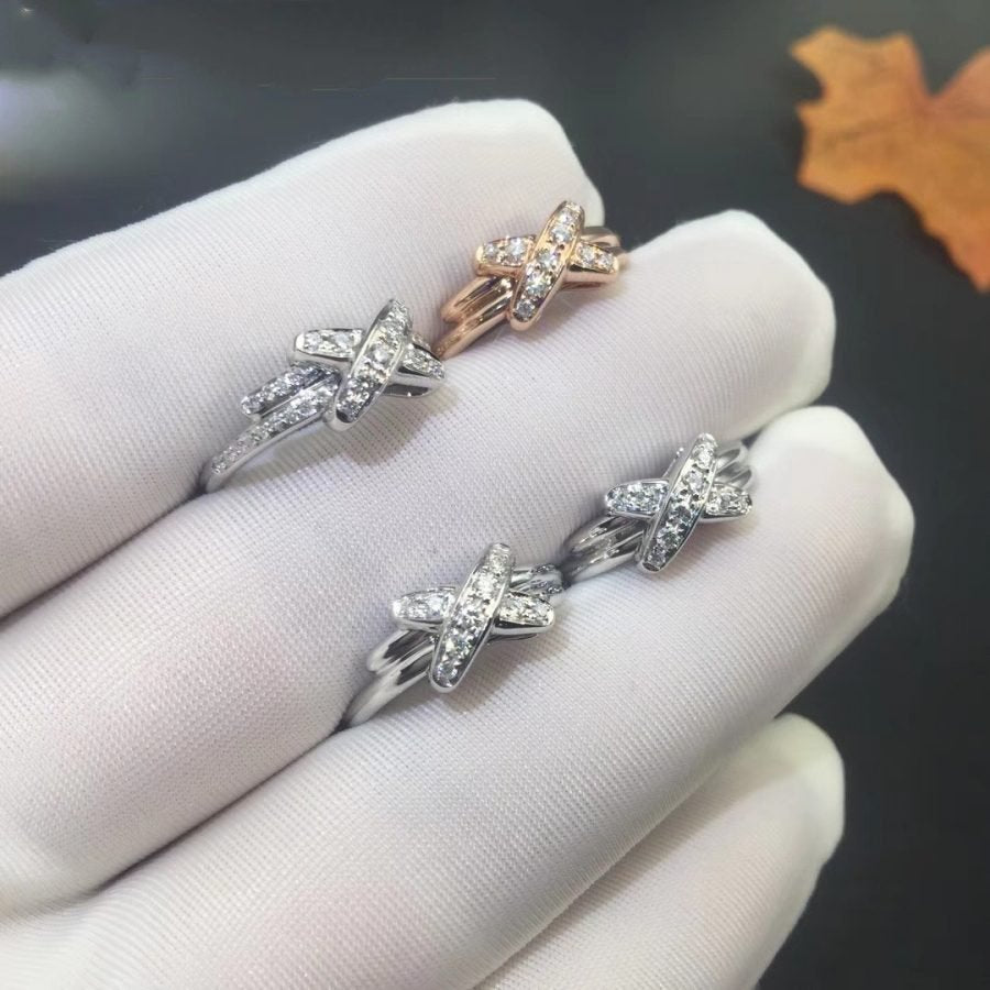 [⭐Novea]JEUX DE SILVER DIAMOND RING