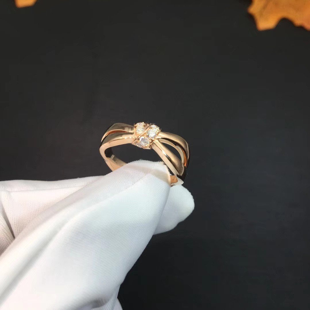 [⭐Novea]LIENS RING PINK GOLD DIAMOND