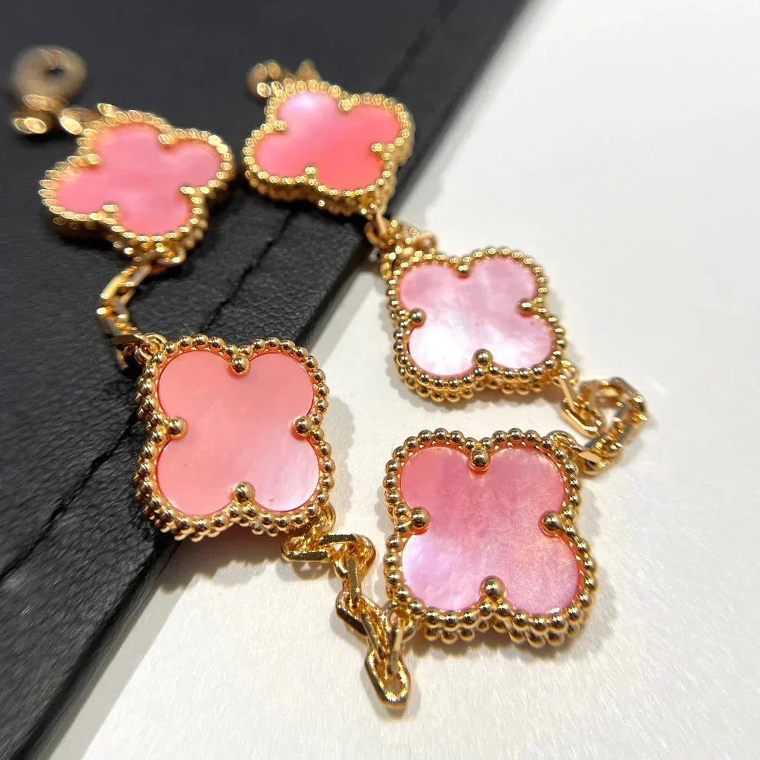 [⭐Novea] CLOVER 5 MOTIFS  PINK MOP BRACELET COLLECTION