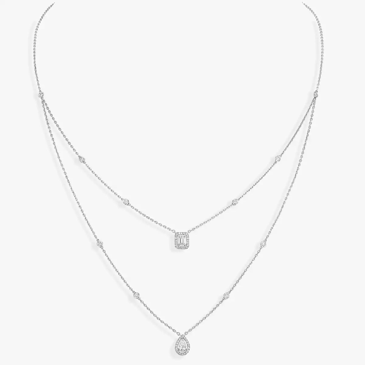 [⭐Novea]Diamond Necklace My Twin 2 Rows