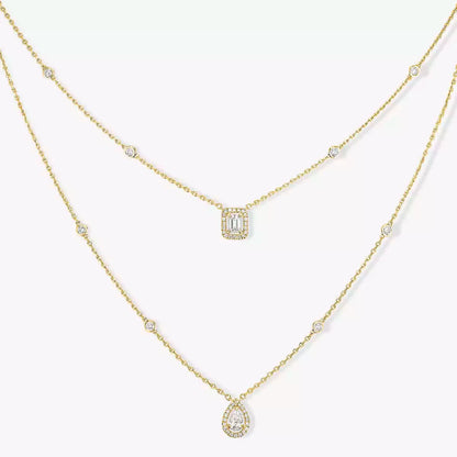 [⭐Novea]Diamond Necklace My Twin 2 Rows