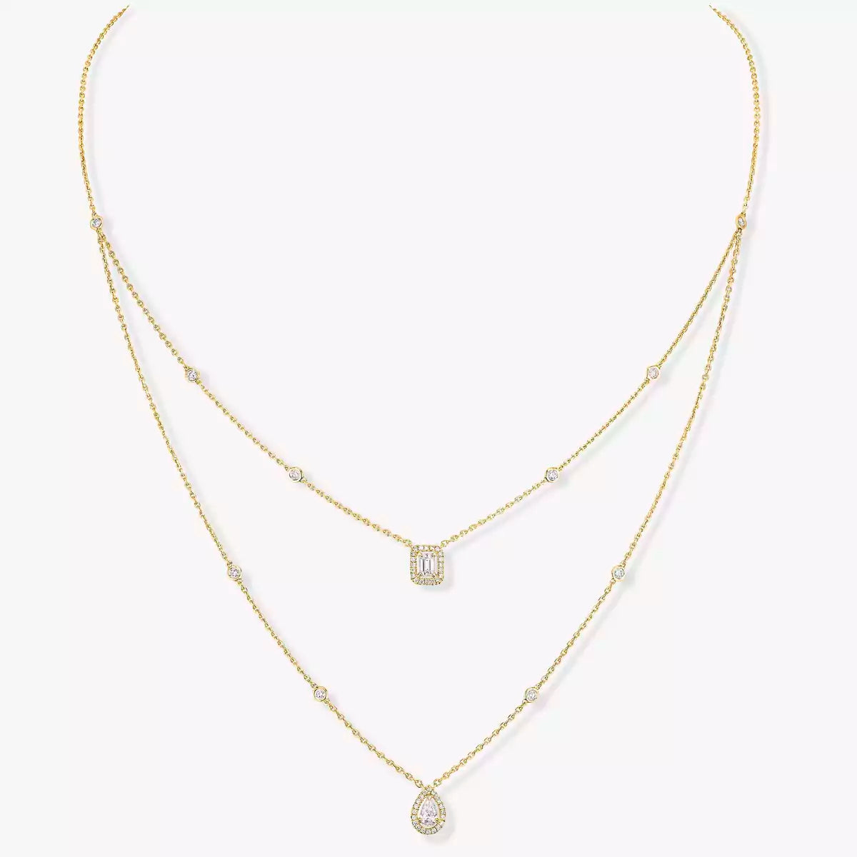[⭐Novea]Diamond Necklace My Twin 2 Rows