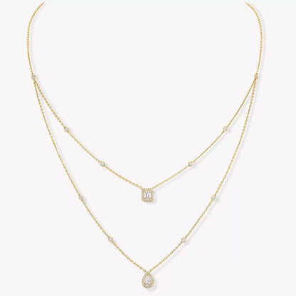 [⭐Novea]Diamond Necklace My Twin 2 Rows