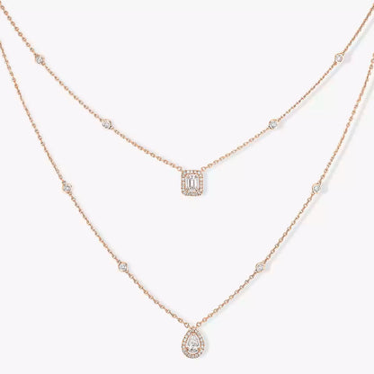 [⭐Novea]Diamond Necklace My Twin 2 Rows