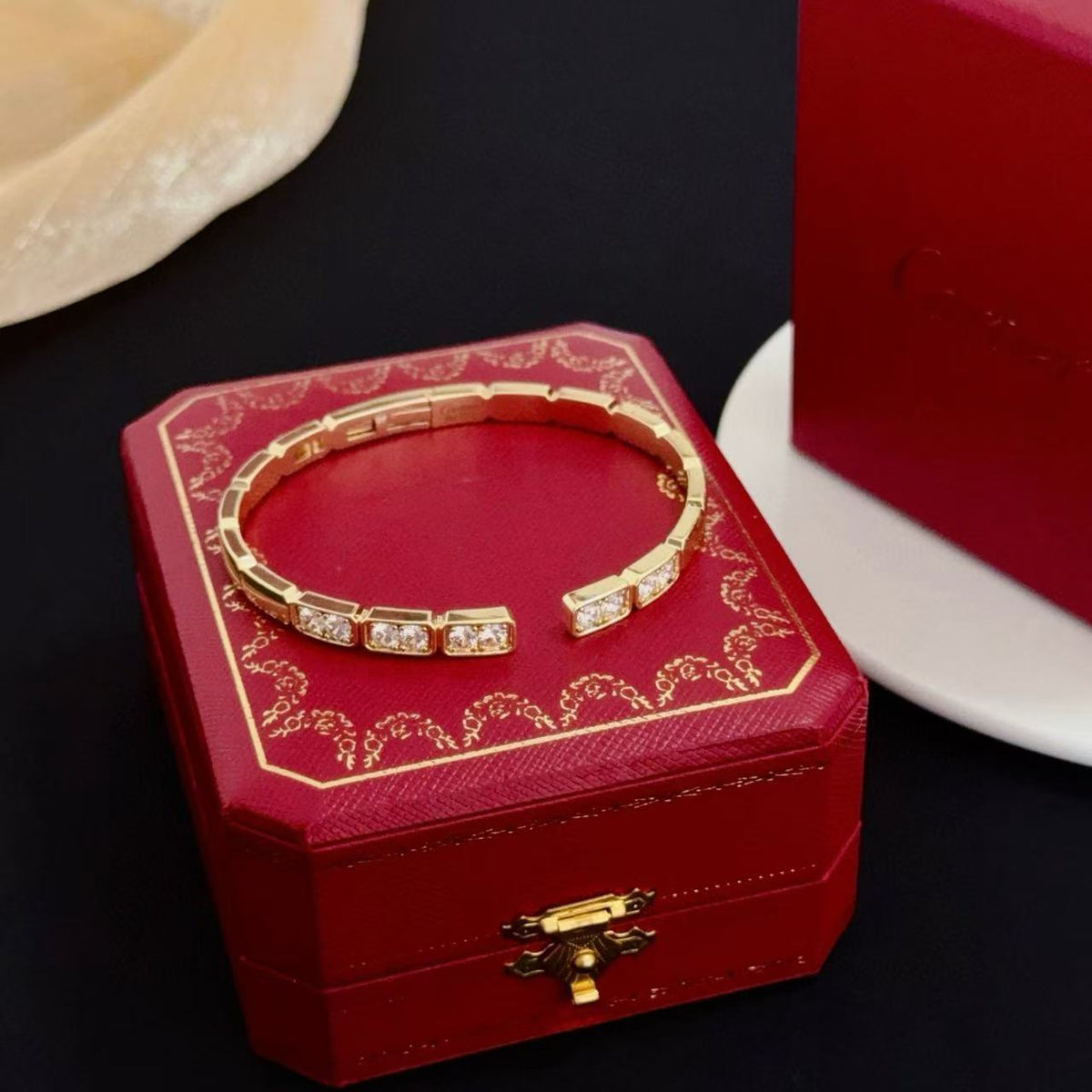 [⭐Novea jewelrys]LOVE DIAMOND OPEN  BRACELET