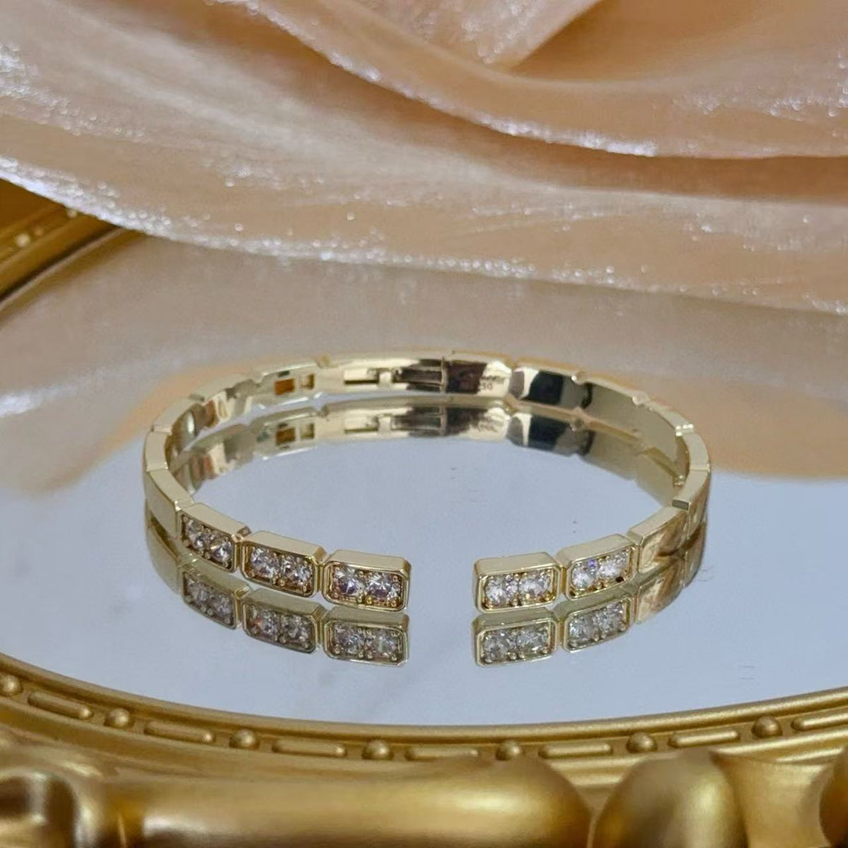 [⭐Novea jewelrys]LOVE DIAMOND OPEN  BRACELET