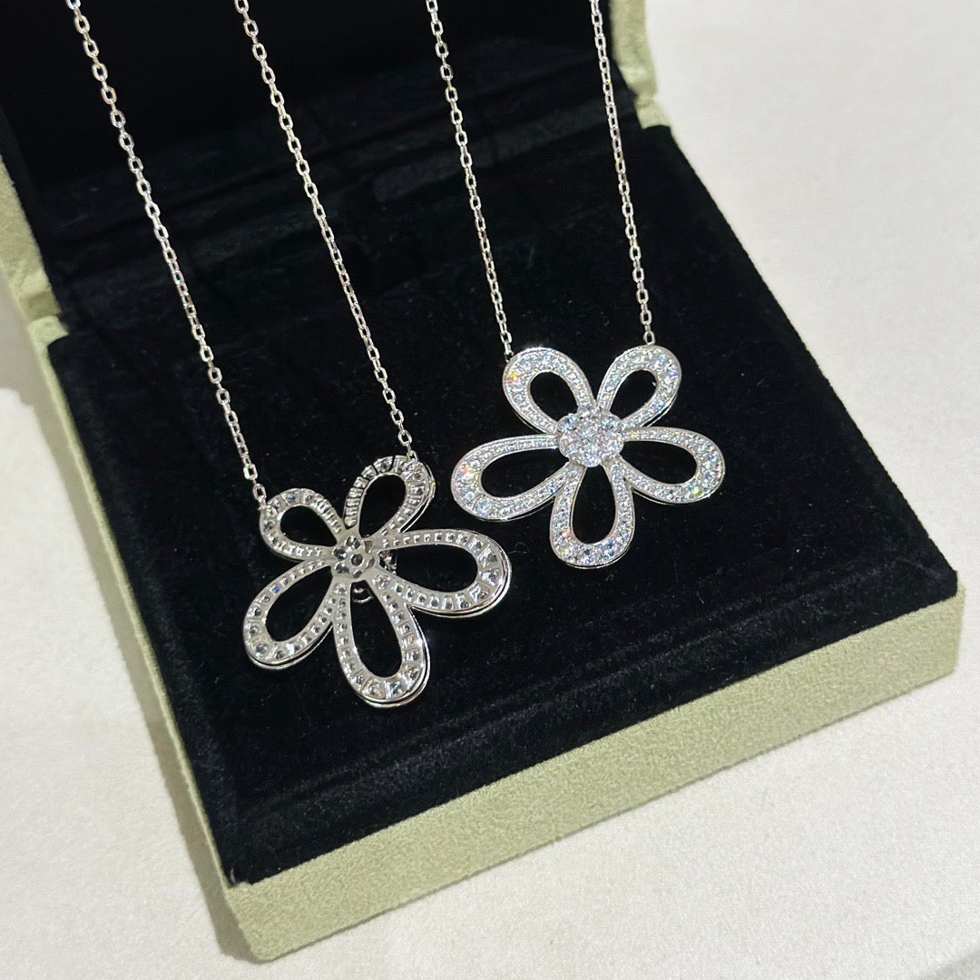 [⭐Novea]FLOWERLACE NECKLACE FULL DIAMONDS